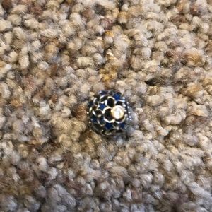 Blue night sky 14k gold and silver charm pandora